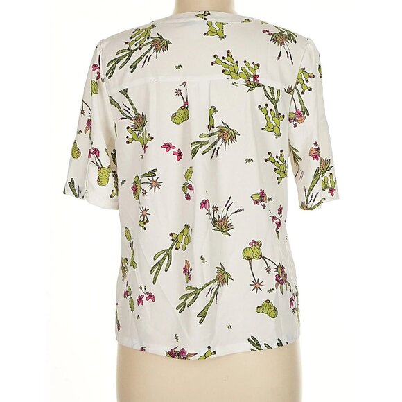 NWOT Modcloth Southwestern cactus print blouse, Size Medium - Picture 2 of 7